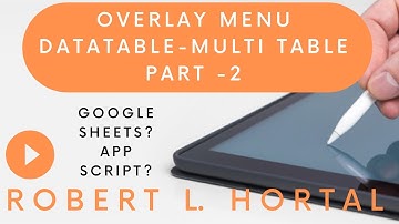 Part 2: Datatable Opening with overlay Multi Table Reporting data