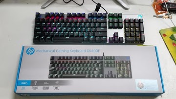 HP Mechanical Gaming Keyboard GK400F Blue Switch (Unboxing/Typing Sound/Lighting)