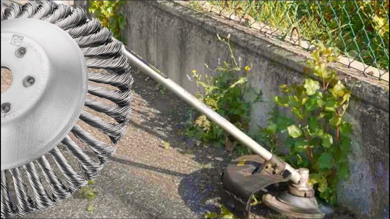 strimmer with wire brush attachment