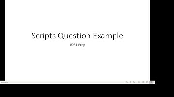 Imedia R081 Scripts Exam Question