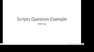 Imedia R081 Scripts Exam Question