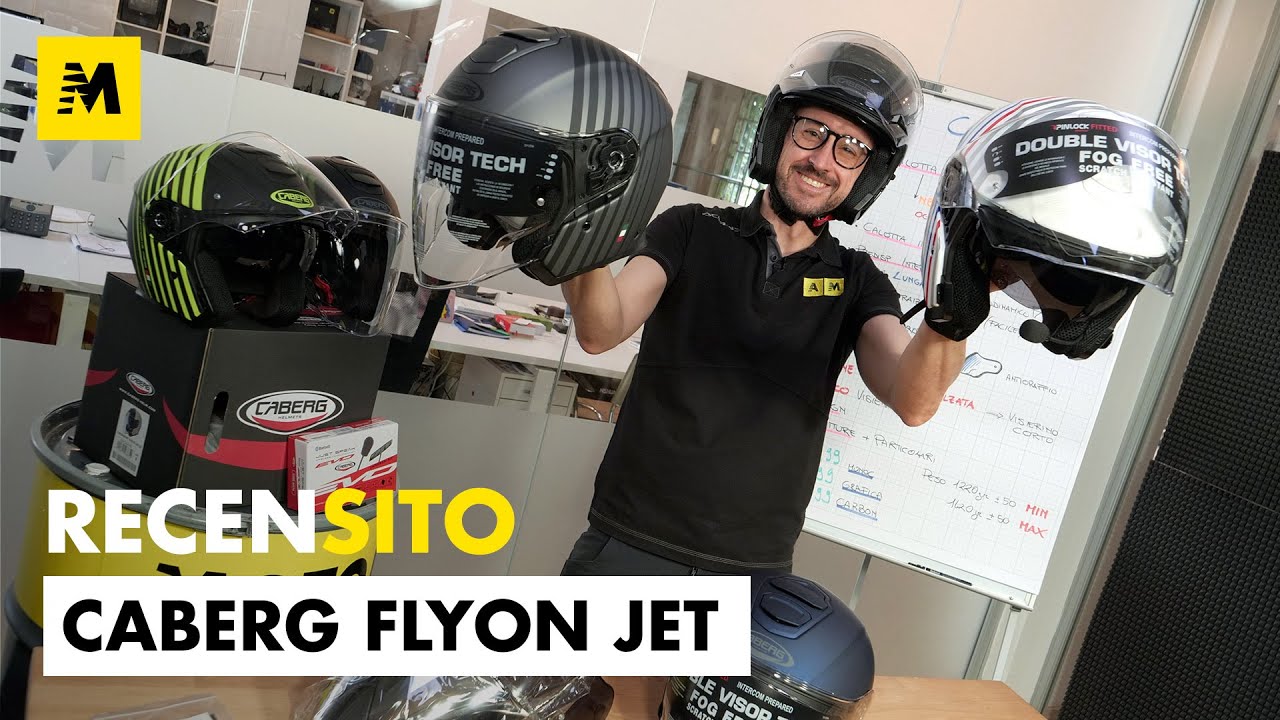 Caberg FLYON Jet. Recensione casco jet in fibra e carbonio.