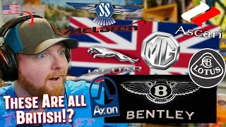 American Reacts to All of The British Car Brands