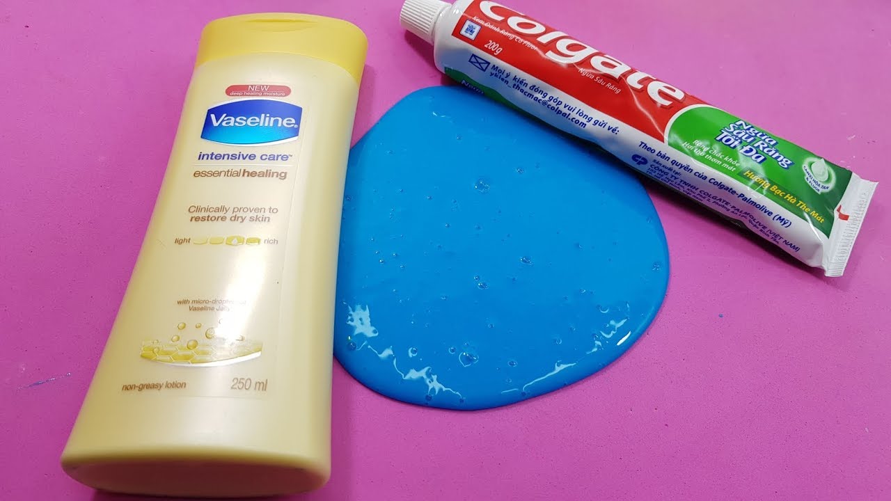 How To Make Vaseline And Toothpaste Colgate Slime No Boraxmust Watch