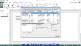 Publisher 2013 Tutorial Selecting Recipients Microsoft Training Lesson 10.4