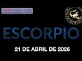 Horóscopo Diario - Escorpio - 21 de Abril de 2026.