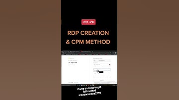 Cpm &Rdp method part 3 #cpm #rdp #viral #earnmoneyonline