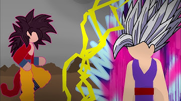 Beast Gohan Vs Ss4 Limit Break Goku || Stick Nodes