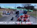 POWER WHEELS RACING. Wrecks loosing parts and more!!……