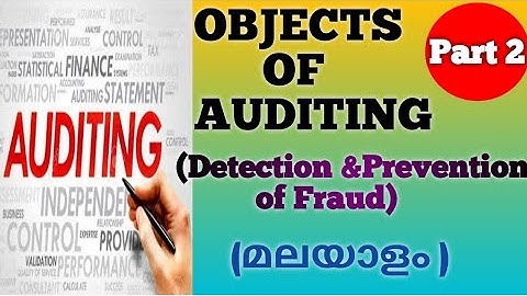 Objects of Auditing || Detection & Prevention of Fraud || Auditing || ASF Academy