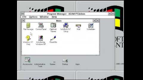 Microsoft Windows NT Version 3.1 (1993) - Log Off and On (No Sounds)