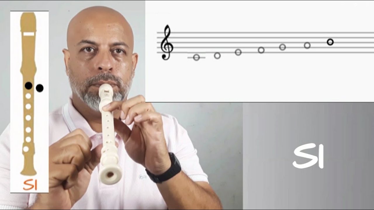 ESCALA DE DO EN LA FLAUTA DULCE, POSICIONES, PARTITURA, NOTAS - YouTube