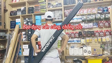 Bao đựng cần cá chống sốc Daiwa chất liệu Da PU + nhựa Pet cứng và dẽo