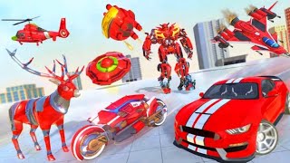 Flying Jet War Robot Transform Game screenshot 5