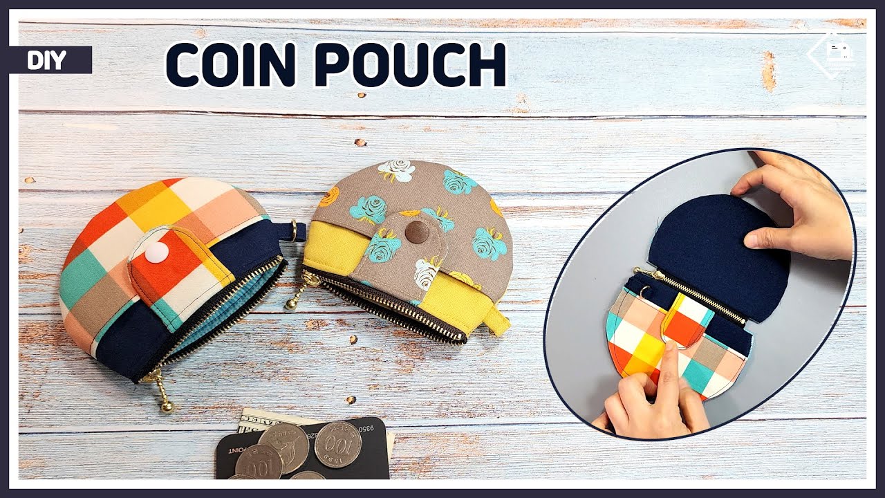 Tourbon 100% Handmade Sewing Round Small Coin Purse Holder