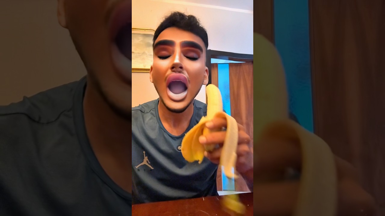 Non trovavo la bocca 👄 per mangiare la banana 🍌 🤣 #ironia #risate #viraleshorts #fahadafzal