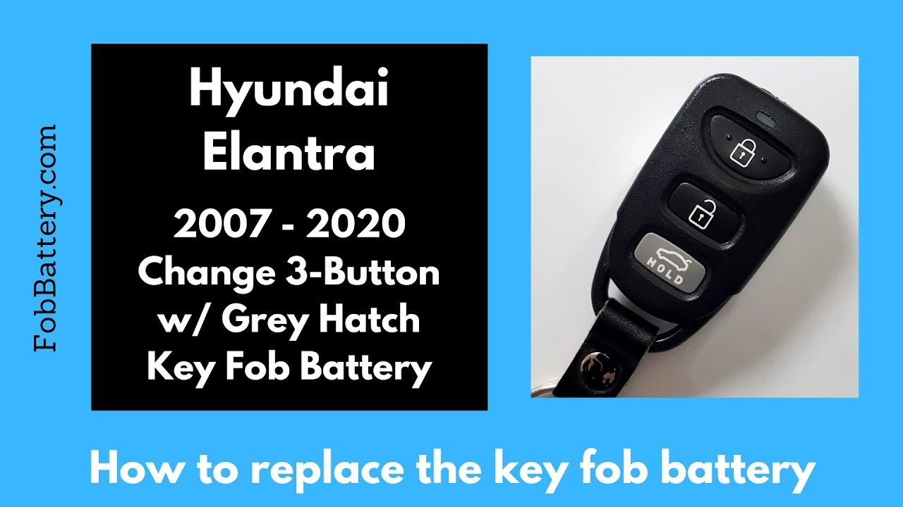How To Change Battery In Hyundai Elantra Key Fob Hyundai Elantra Key Fob Battery Replacement (2007 - 2020) - YouTube