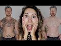 COVERING UP MY BOYFRIEND'S TATTOOS WITH MAKEUP!!