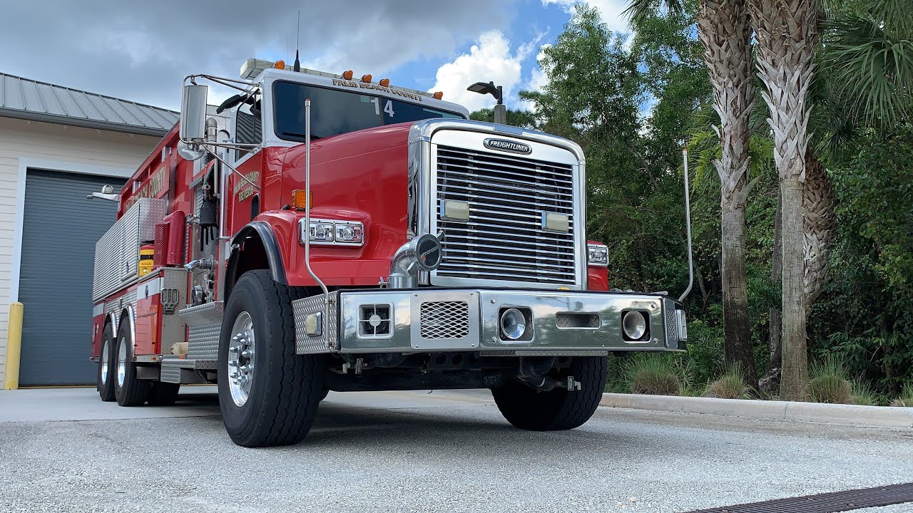 Walk Around Of Palm Beach County Fire Rescue Tender 14 - YouTube