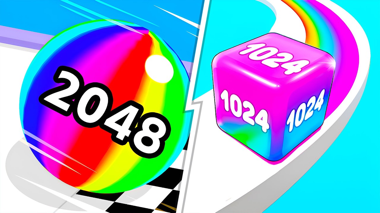 Jelly Run 2048 VS Ball Run 2048 🍬🔴 All Levels Max Update Walkthrough Mobile NEW Gameplay J9RX