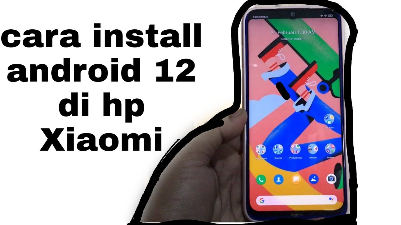 tutorial install custom rom android 12 di hp Xiaomi Redmi - YouTube