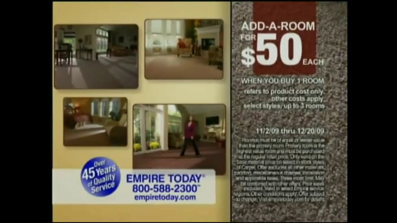 Empire Today Add A Room Event Carpet Commercial 30 Secs You