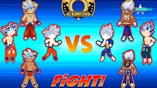 Stickman Saiya Goku MUI vs Vegeta MUI | THE STRONGEST SAIYAN | Animugen2048 🐉 FUN Gameplay screenshot 4