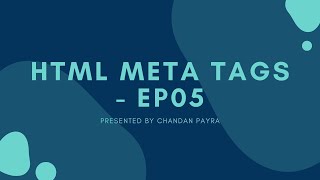 HTML Meta Tags - HTML Tutorial - Ep05🔥🔥