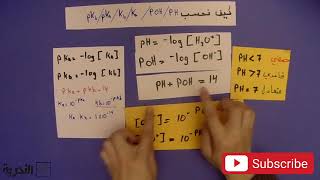 كيف نحسب PH , POH, [H3O], [OH], ka, kb, Pka, Pkb