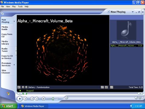 Minecraft music on Windows XP
