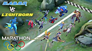 S.A.B.E.R VS LIGHTBORN MARATHON RACE | MOBILE LEGENDS
