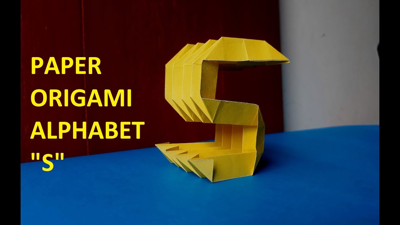 ORIGAMI PAPER 3D ALPHABET S || HOW TO MAKE PAPER 3D LETTERS || BD ...
