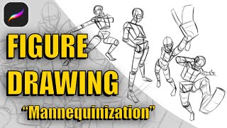 Follow Along Figure Drawing “Mannequinization” // Sketch With Me