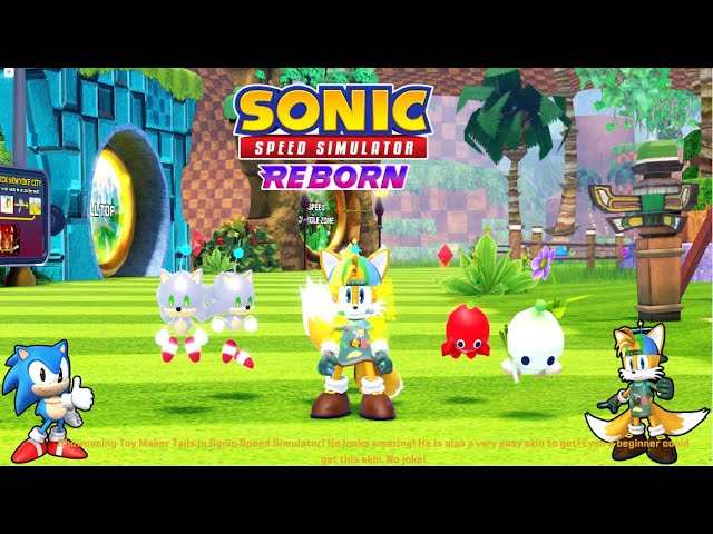 Create a Sonic Speed Sim REBORN - All Skins [Toy Maker Tails