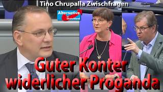 Wie Tino Chrupalla (AfD) Saskia Esken und Ralf Stegner bei einem Täuschungsversuch entblößt