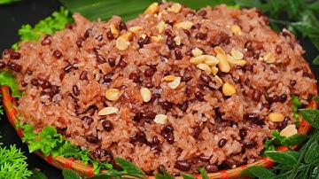 Cách nấu XÔI ĐẬU ĐỎ bằng nồi cơm điện đơn giản tại nhà | Bếp Nhà Giang