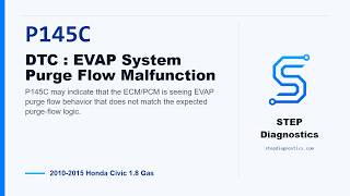 P145C: DTC : EVAP System Purge Flow Malfunction | 2010-2015 Honda Civic 1.8 Gas