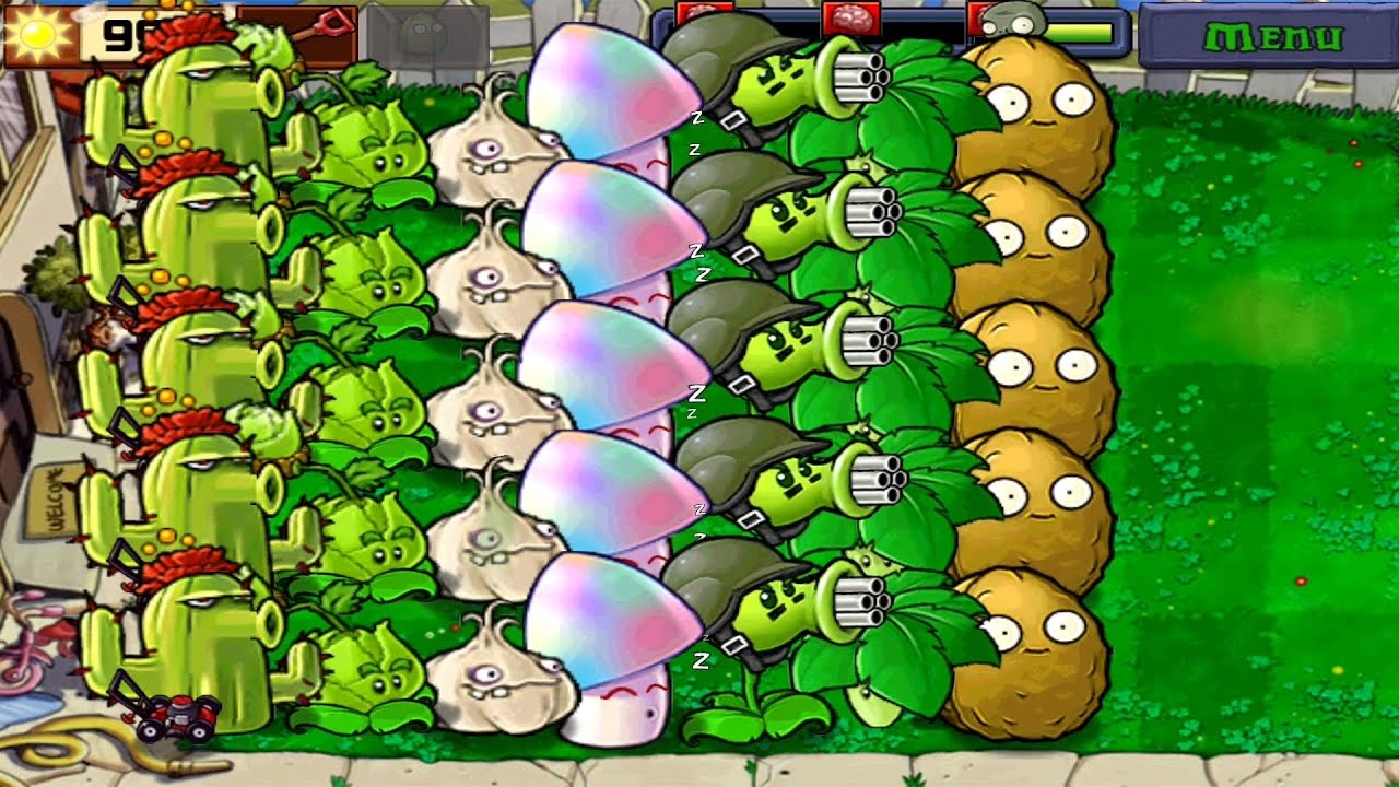PLANT VS ZOMBIE | ADVENTURE | GIANT PLANTS | DAY LEVEL 9 | GAMEPLAY ...