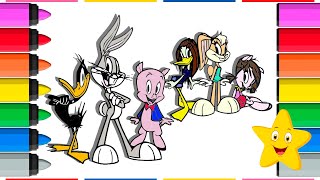 LOONEY TUNES COLORING PAGES! RETRO COLORING 🐦🐱🐰