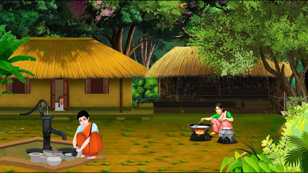 दो अनाथ बहनों का दुख| Hindi kahani | Hindi cartoon | Moral stories | cartoon story 