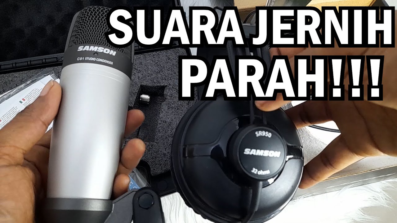 REKOMENDASI MIC DAN HEADPHONE TERBAIK UNTUK CREATOR - MIC SAMSON C01 DAN HEADPHONE SAMSON SR950