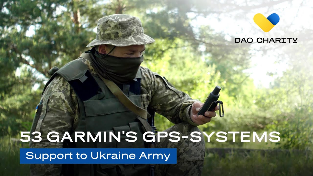 Ukraine army: 53 Garmin GPSMAP 65 navigators from DAO Charity - YouTube