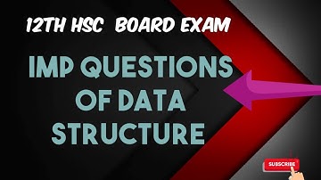 12th HSC | IMP MCQ Questions of Data structure .
