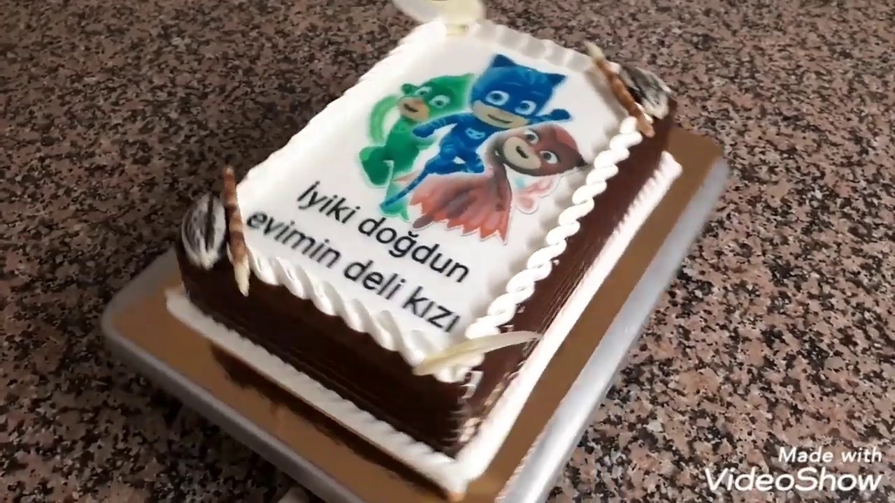 Pijamaske Temalı Pasta Dekorasyonu Gateau Pijamask YouTube