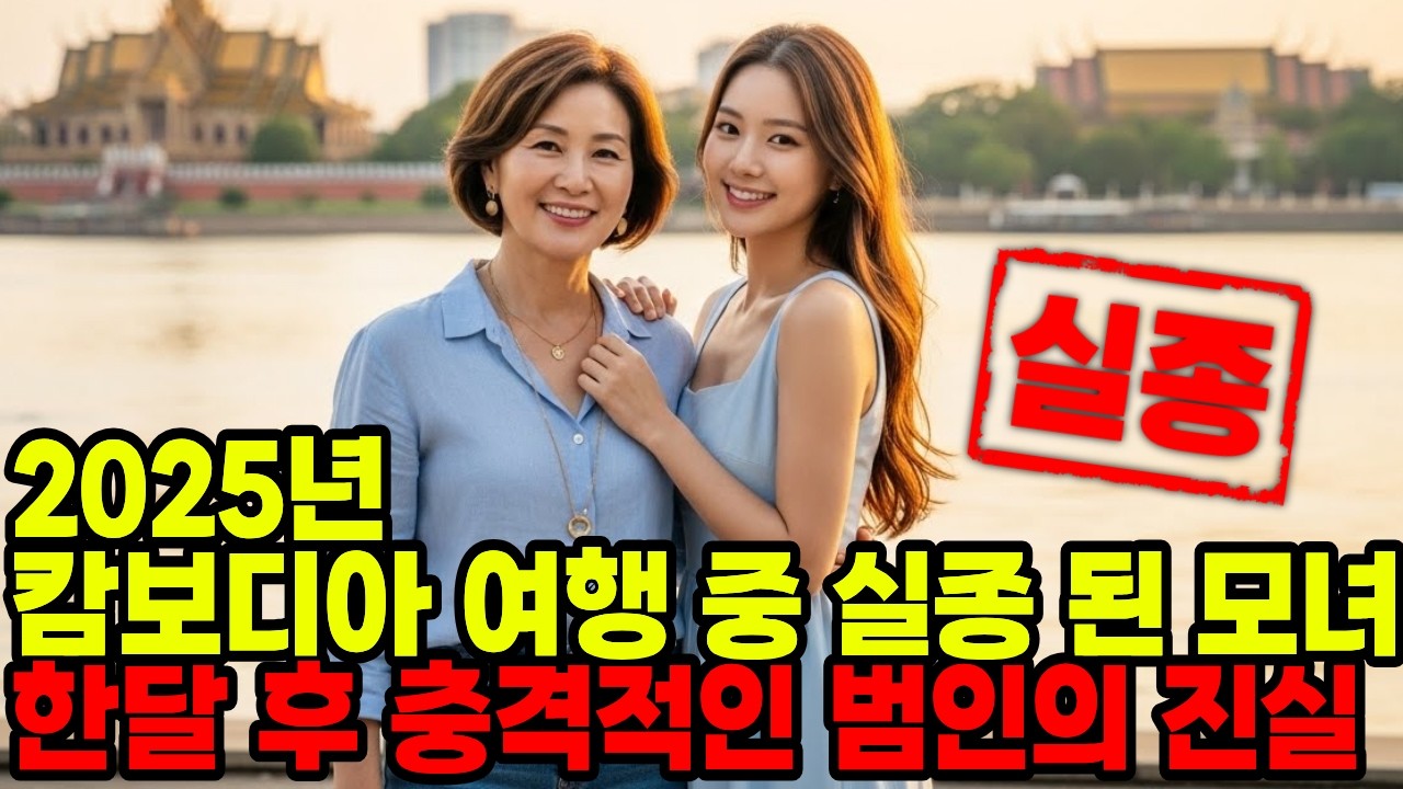 2025년 캄보디아 여행중 사라진 모녀... 돌아오지 못하는 충격적인 진실