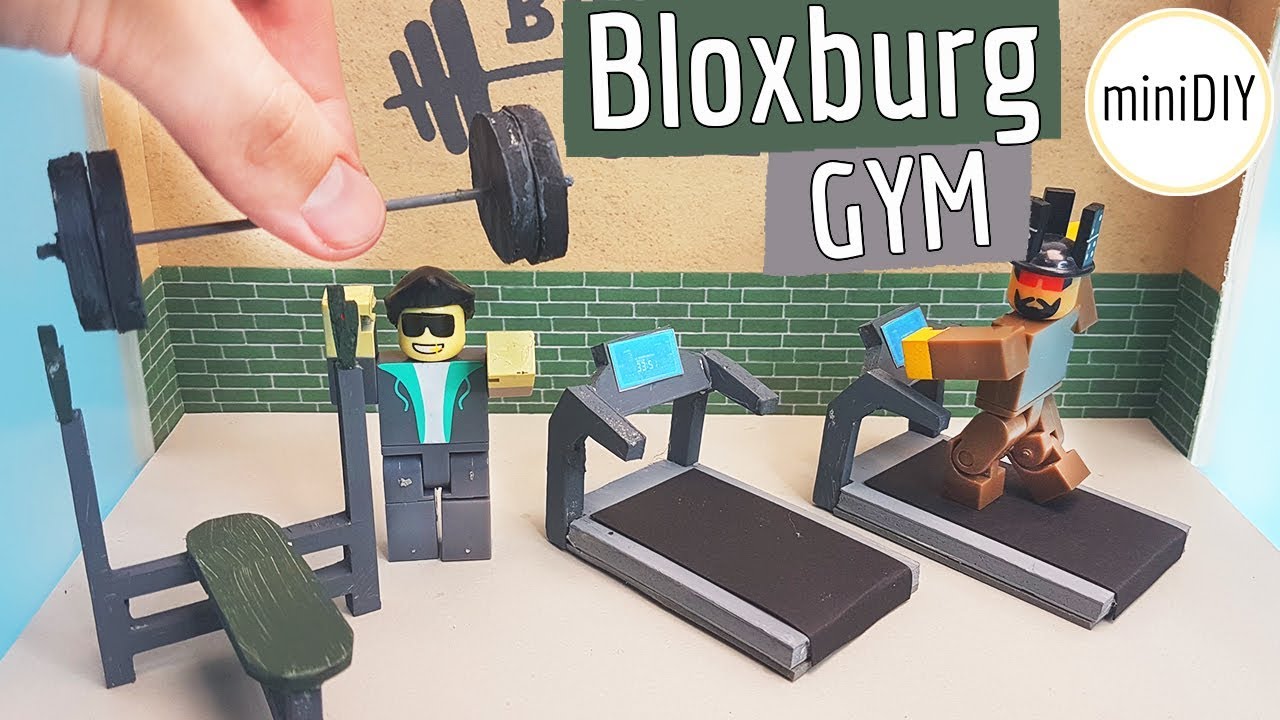 Diy Miniature Bloxburg Gym Roblox Toys Set Youtube