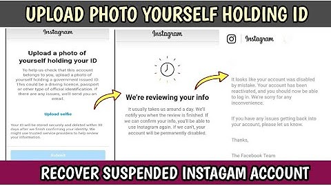 Upload Photo Of Yourself Holding Your ID Confirm Your Identity | Recover Suspended Instagram Account