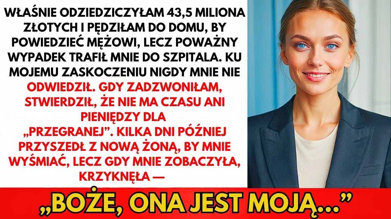 Przeżyłam Wypadek Po Spadku 43,5 Miliona Złotych  Jego Nowa Żona Krzyknęła Na Mój Widok…