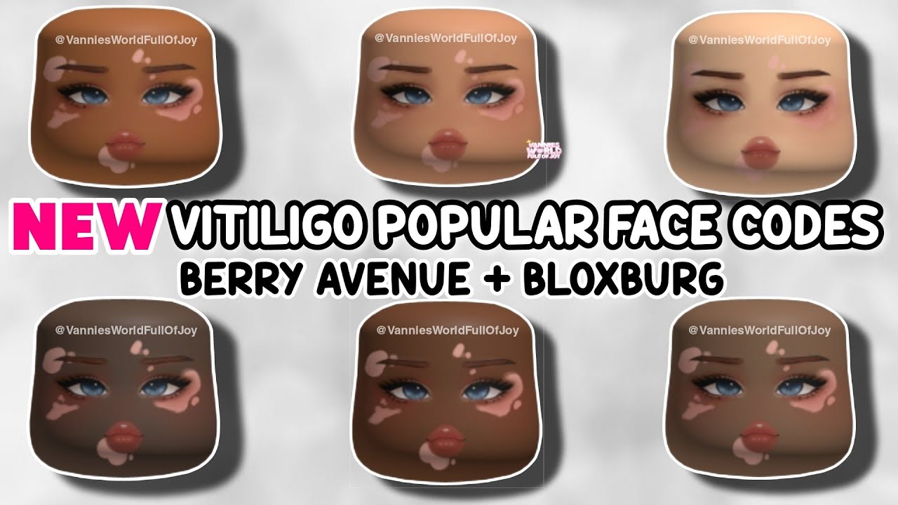 Face ID Codes for Girls (All Skin Tone) [] Brookhaven, Bloxburg, Berry  Avenue [] ROBLOX 