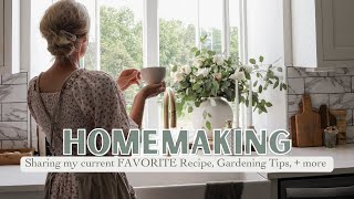 Day in my Life as a Homemaker/ sourdough croissants recipe, gardening tips, clothing try on